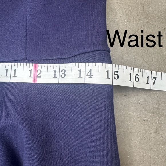 ModCloth Navy Scalloped Collar Off the Shoulder Fit and Flare Dress Sz Lg - Picture 5 of 8